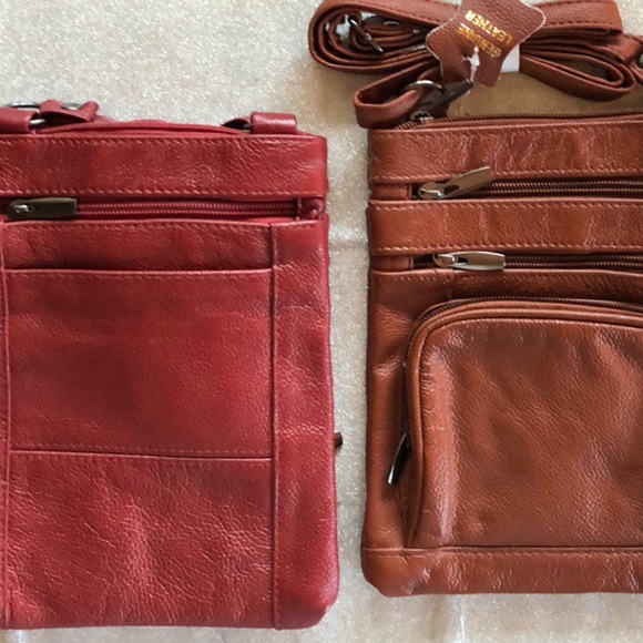 Genuine Leather Crossbody,  Travel Bag Unisex - Picture 7 of 8